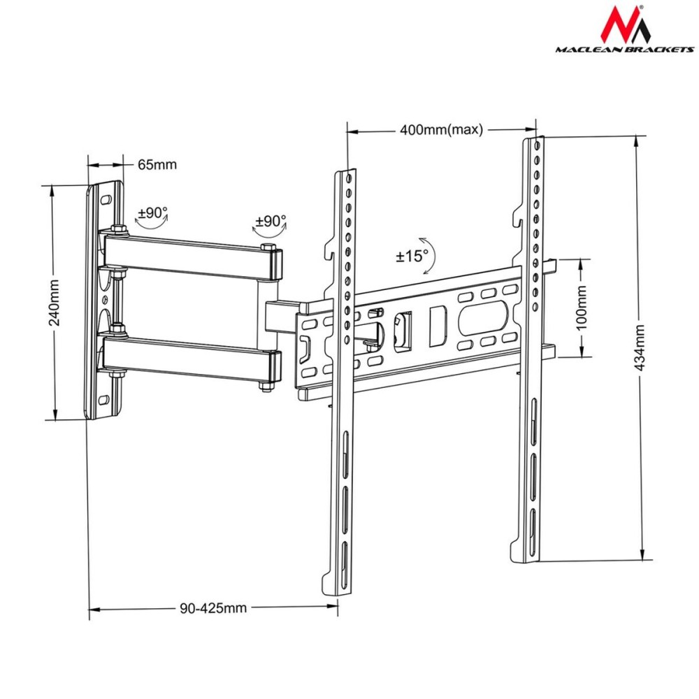 Support de table d'écran MacLean MC-761 55" 26"