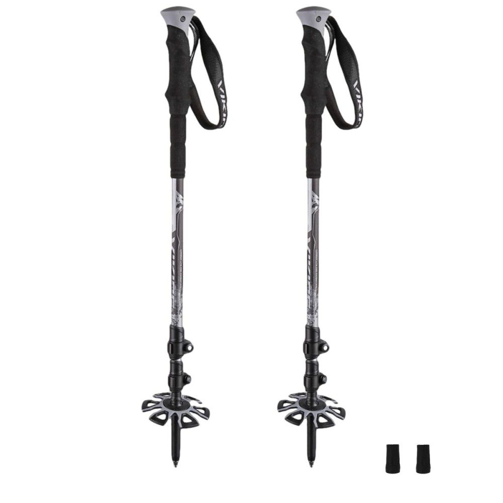 Trekking-Stock Viking VARIO TOUR Schwarz Grau (2 Stück)