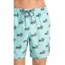 Herren Badehose Puma Logo AOP Hellblau