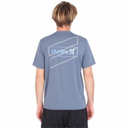 Men’s Short Sleeve T-Shirt Hurley One Only Slashed UPF Blue