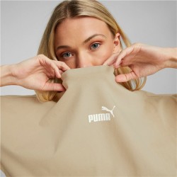 Damen Kurzarm-T-Shirt Puma Colorblock Beige