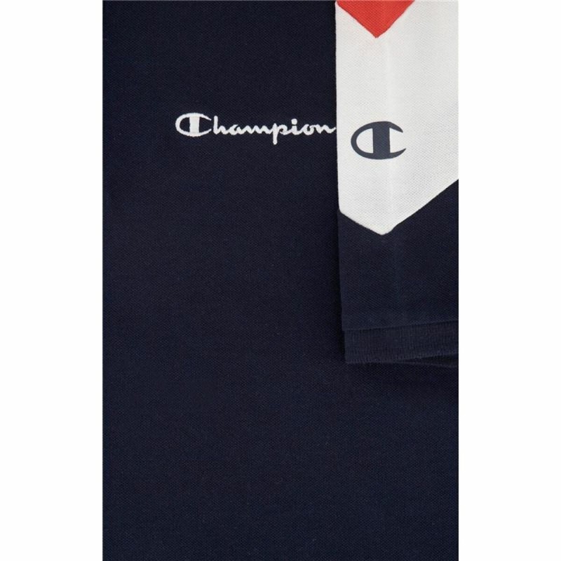 Men’s Short Sleeve Polo Shirt Champion Navy Blue