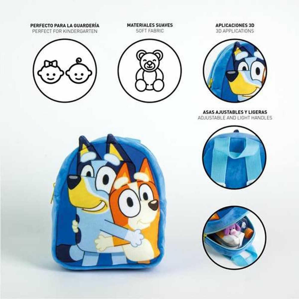 Schulrucksack Bluey Blau 18 x 22 x 4 cm