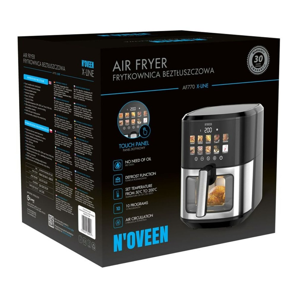 Friteuse à Air N'oveen AF770 Noir Argenté 1700 W 6,5 L
