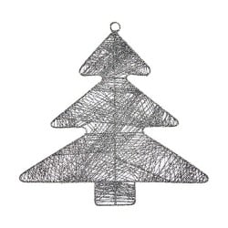 Weihnachtsschmuck Silberfarben Weihnachtsbaum 36,7 x 0,2 x 37,5 cm Metall Kunststoff