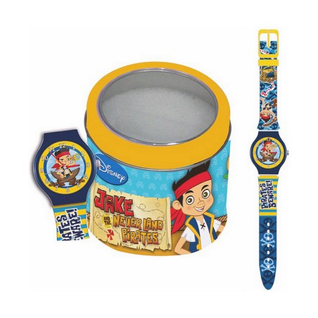 Infant's Watch Cartoon JAKE THE PIRATE - TIN BOX (Ø 33 mm)