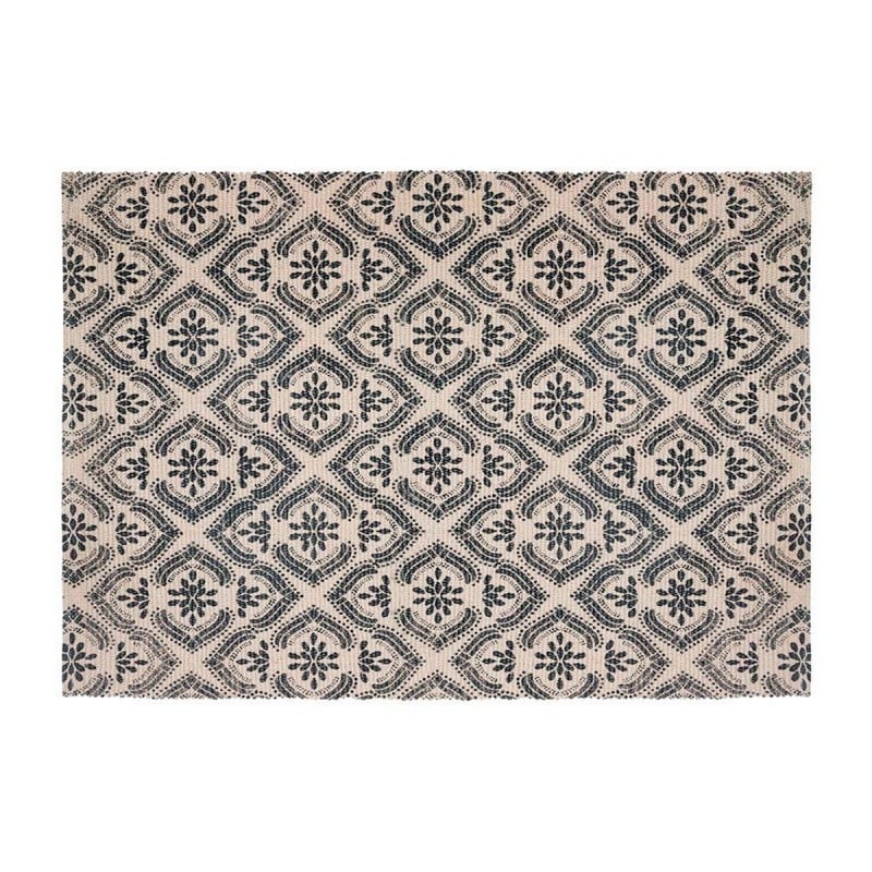 Tapis Atmosphera Noir Beige Coton Multicouleur 60 x 90 cm