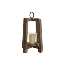 Kerzenschale Home ESPRIT Braun natürlich Kristall Mango-Holz 25 x 25 x 35 cm