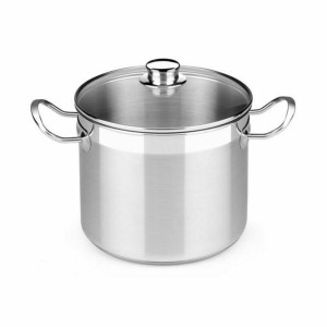 Casserole avec couvercle en verre BRA Profesional 8,5 L Acier inoxydable Ø 24 cm Multicouleur Acier Acier inoxydable 18/10