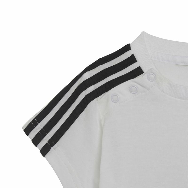 Baby-Sportset Adidas Three Stripes Schwarz Weiß