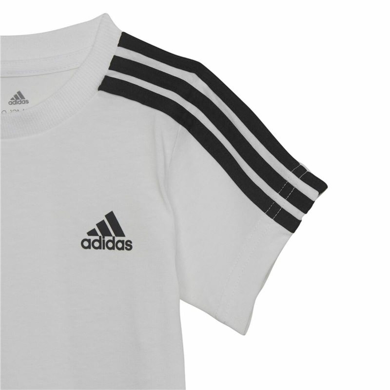 Ensemble de Sport pour Bébé Adidas Three Stripes Noir Blanc