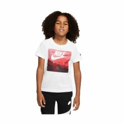 Child's Short Sleeve T-Shirt Nike Air View White