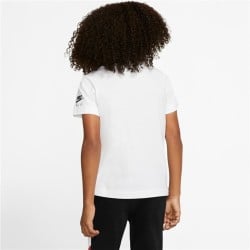 Child's Short Sleeve T-Shirt Nike Air View White