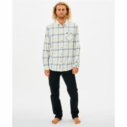 Chemise à manches longues homme Rip Curl Checked in Flannel Franela Blanc