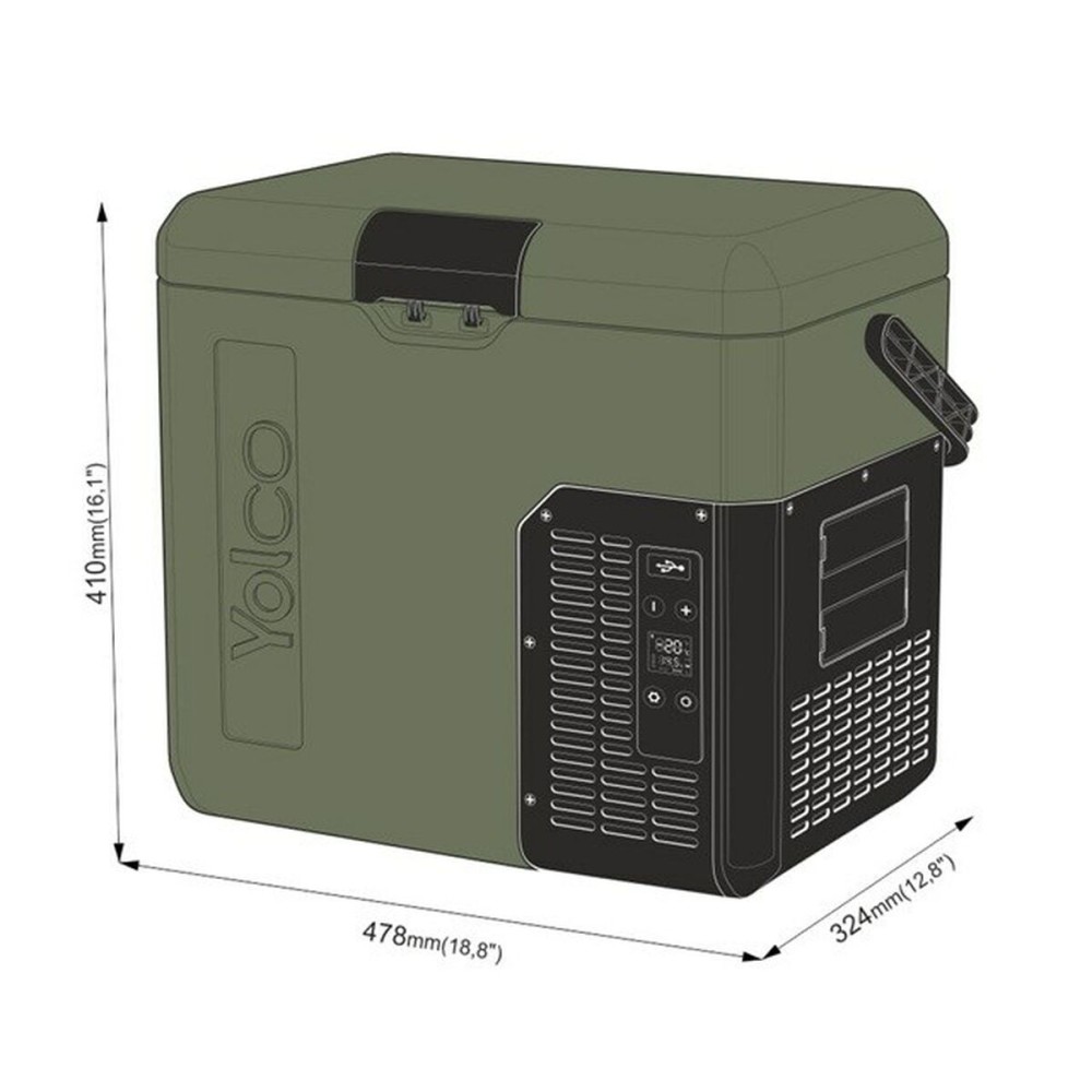 Mini Fridge Yolco ET18 Green 45 W 17 L