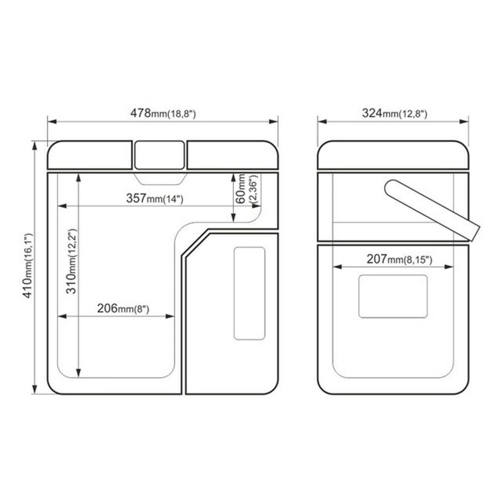 Mini Fridge Yolco ET18 Green 45 W 17 L