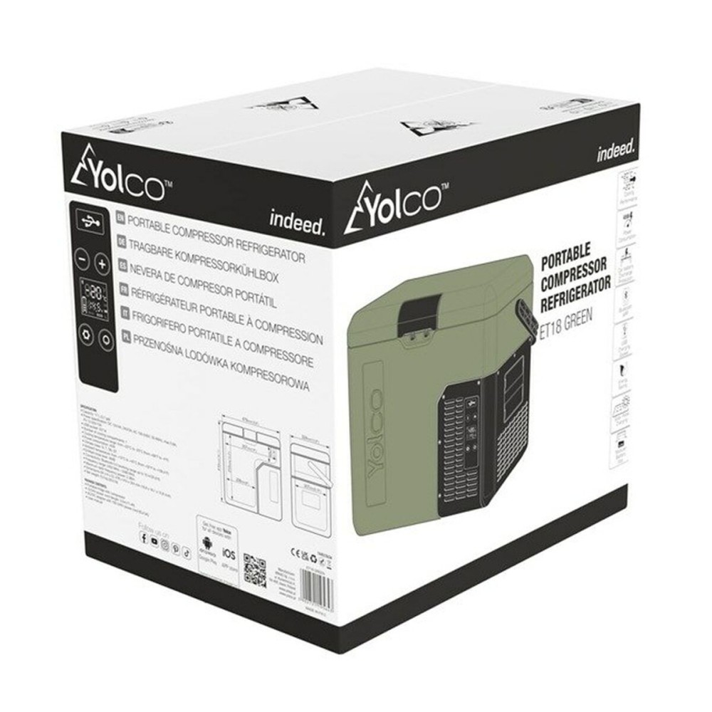 Mini Fridge Yolco ET18 Green 45 W 17 L