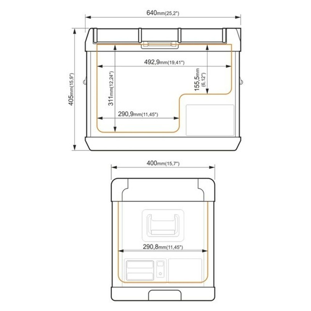 Mini-Kühlschrank Yolco GCX37 grün 50 W 37 L