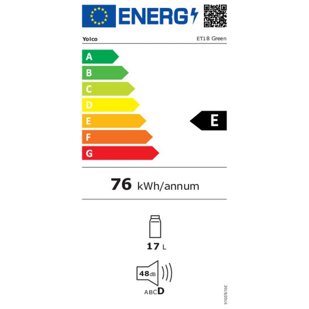 Mini réfrigérateur Yolco ET18 Vert 45 W 17 L