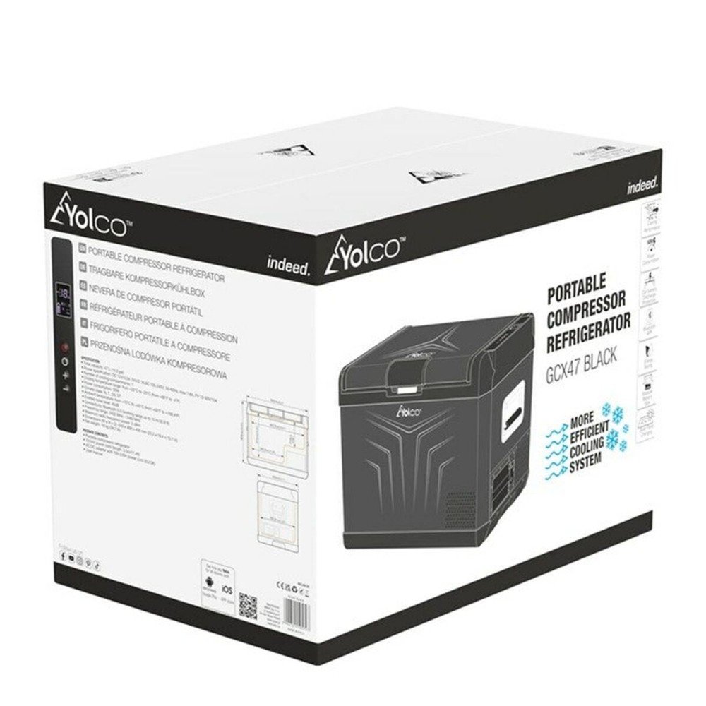 Mini Fridge Yolco GCX47 Black 50 W 47 L