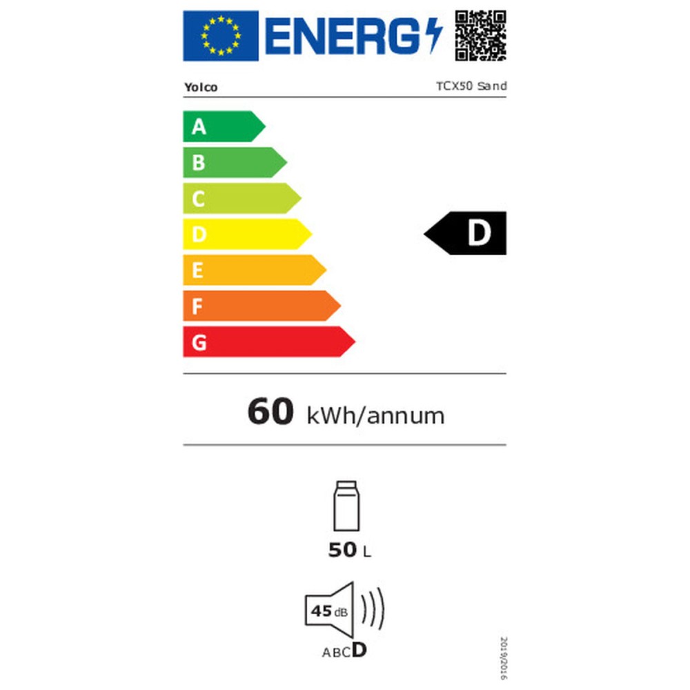 Mini réfrigérateur Yolco TCX50 Noir Sable 60 W 10 L 40 L 52 L