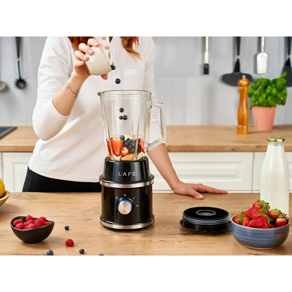 Cup Blender Lafe LAFBLE47472 Black black 1,5 L