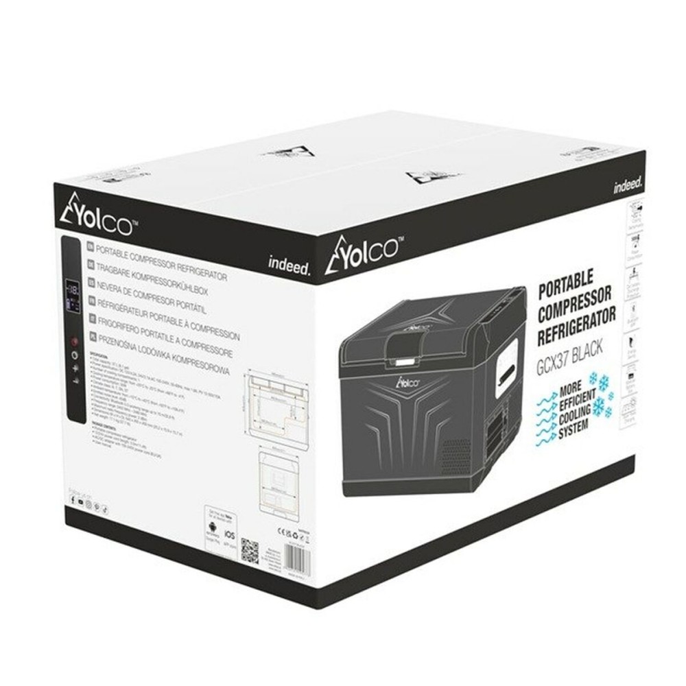 Mini Fridge Yolco GCX37 Black 50 W 37 L