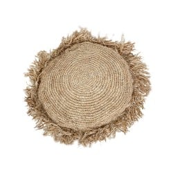 Cushion Romimex Natural Natural Fibre 50 x 5 x 50 cm 50 x 15 x 50 cm