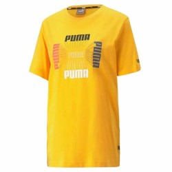 Herren Kurzarm-T-Shirt Puma Essential Logo Repeat Graphic Gelb