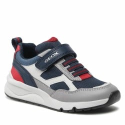 Jungen Sneaker Geox Rooner Grau Marineblau