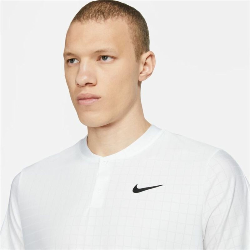 Herren Kurzarm-Poloshirt Nike Court Dri-Fit Advantage Weiß