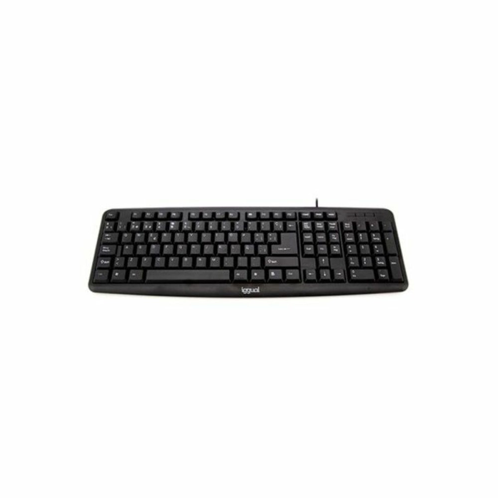 Tastatur iggual QWERTY USB Schwarz Qwerty Spanisch