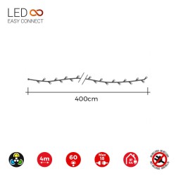 LED-Lichterkette EDM 71253 Easy-Connect Bunt 4 m