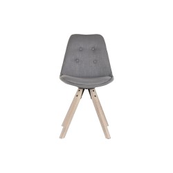 Dining Chair DKD Home Decor Polyester Dark grey Oak (48 x 44 x 84 cm)