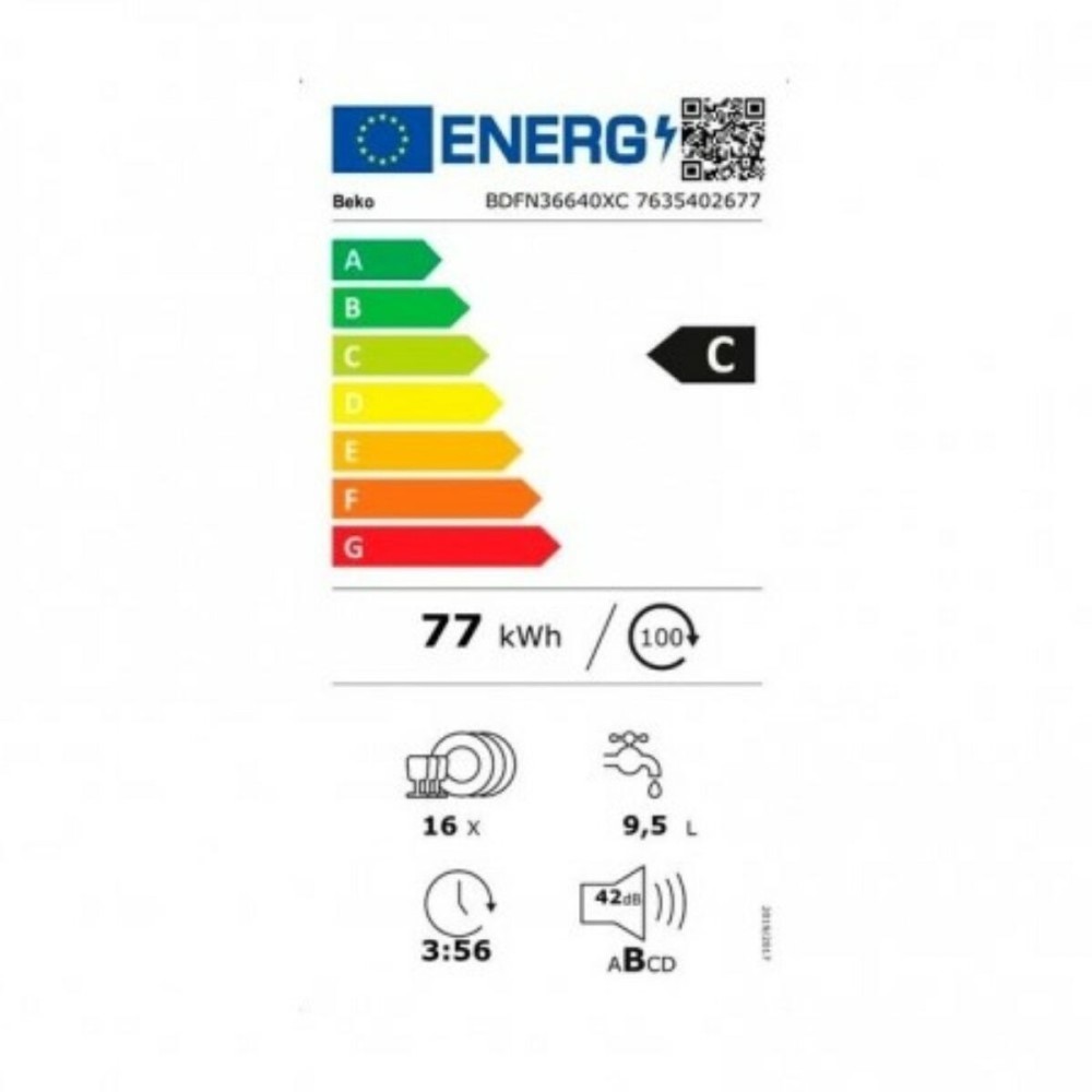 Lave-vaisselle BEKO BDFN36640XC Acier 60 cm