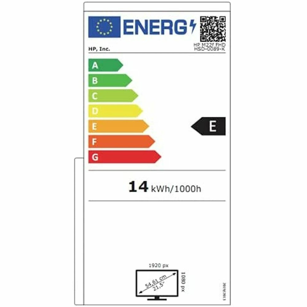 Écran HP M22f Full HD 21,5" 50 - 60 Hz 75 Hz 21,5"