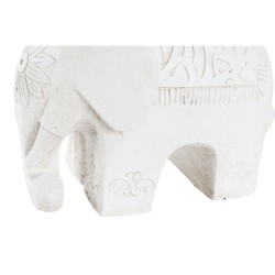 Figurine Décorative DKD Home Decor Finition vieillie Eléphant Blanc Oriental Magnésium (40 x 23 x 56 cm)