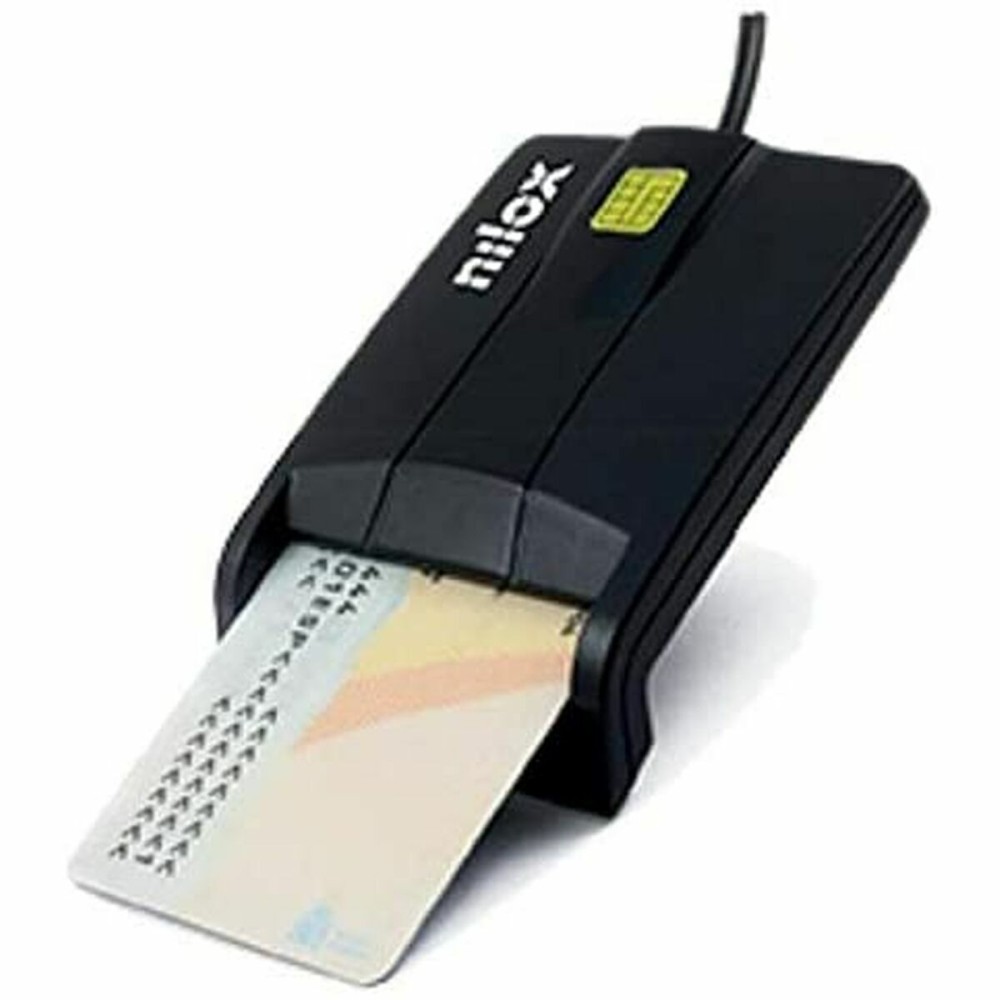 Lecteur de Cartes Nilox NXLD001 CNI (Carte d'identité) Noir