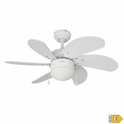 Ventilateur de Plafond avec Lumière EDM 33985 Aral Blanc 50 W