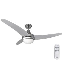 Ceiling Fan with Light EDM Egeo 60 W Chromed