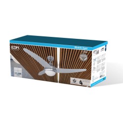 Ventilateur de Plafond avec Lumière EDM 33804 Egeo Argenté 60 W