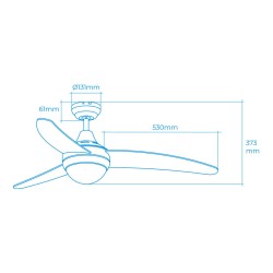 Ventilateur de Plafond avec Lumière EDM Egeo 60 W Chrome