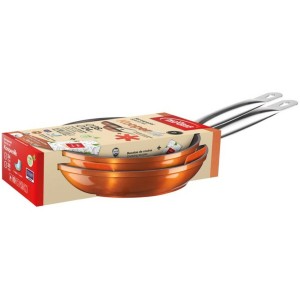 Pfanne Inoxibar KOOPERME Kupfer Geschmiedetes Aluminium Ø 24 cm Ø 28 cm (28 cm) (Ø 24 cm) (2 Stück)