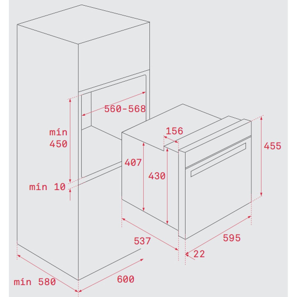 Four à pyrolyse Teka 41534010 44 L Display LED 2615W 44 L
