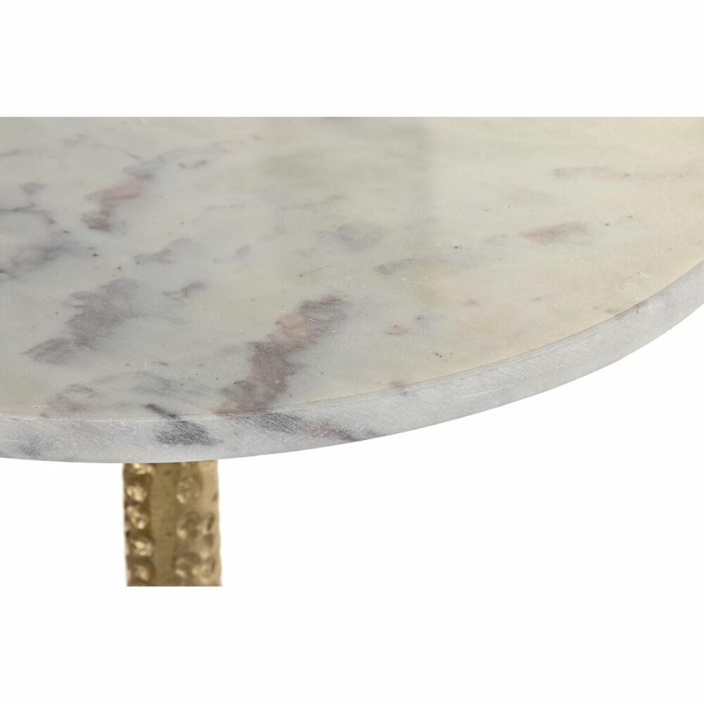Small Side Table DKD Home Decor White Golden 40 x 40 x 61 cm