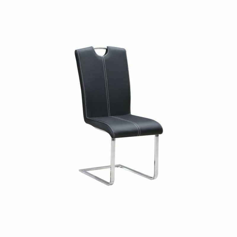 Chaise de Salle à Manger DKD Home Decor Noir Métal Polyuréthane (59 x 45 x 102 cm)