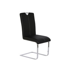 Chaise de Salle à Manger DKD Home Decor Noir Métal Polyuréthane (59 x 45 x 102 cm)