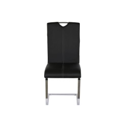 Chaise de Salle à Manger DKD Home Decor Noir Métal Polyuréthane (59 x 45 x 102 cm)