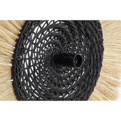 Wandleuchte DKD Home Decor natürlich Schwarz Kolonial Eisen 220 V 25 W Jute (42 x 9 x 42 cm)