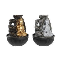 Springvand DKD Home Decor 21 x 21 x 25 cm Buddha Harz Orientalisch (2 Stück)